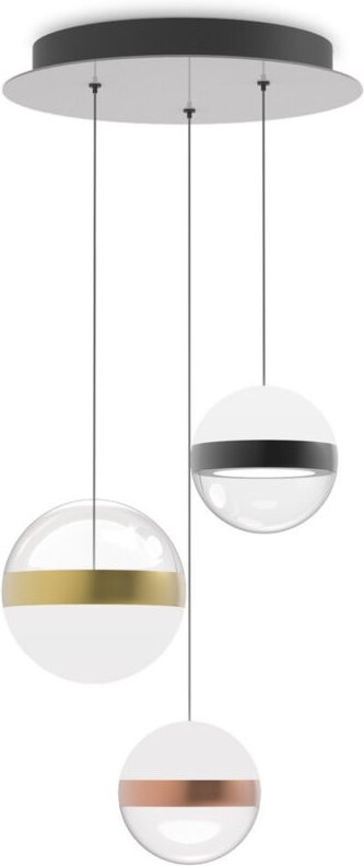 Galaxy LED-Deckenleuchte mit 3 Lichtern, Cluster, Weiß, 3000 k - Ideal Lux