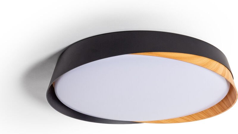 Ledkia - led Deckenleuchte 28W Rund Ø420 mm cct Wählbar Nil Schwarz