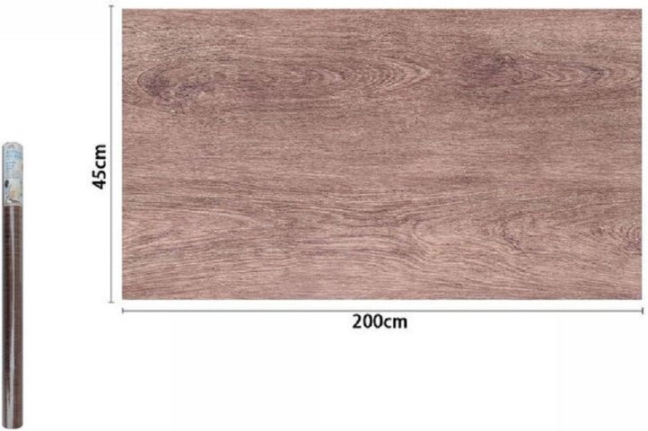 Trade Shop Traesio - Trade Shop - Klebefolienrolle mit Holzeffekt für Wände, 45 cm x 2 m, Möbelschubladen, 71246 -