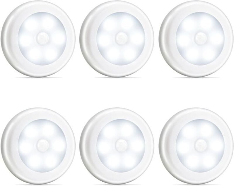 Novelty Place [Superhelle LED-Bewegungsmelderleuchten - Batteriebetrieben, eingebauter Magnet, Klebepad (optional) - Nac...