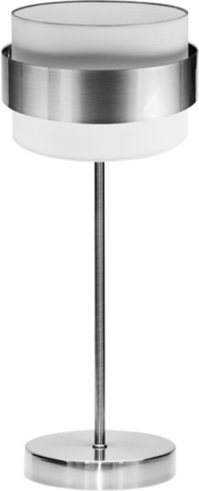 Tischleuchte Bremen Chrom/Weiß-Silber 1xE14 (39x16x16cm)