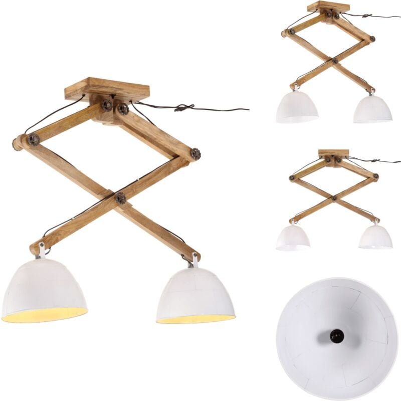 Deckenleuchte 25 w Weiß 29x18x85 cm E27 - Dekanleuchte - Industrielampen - Wohnraumbeleuchtung - Esszimmerlampe - Schlaf...