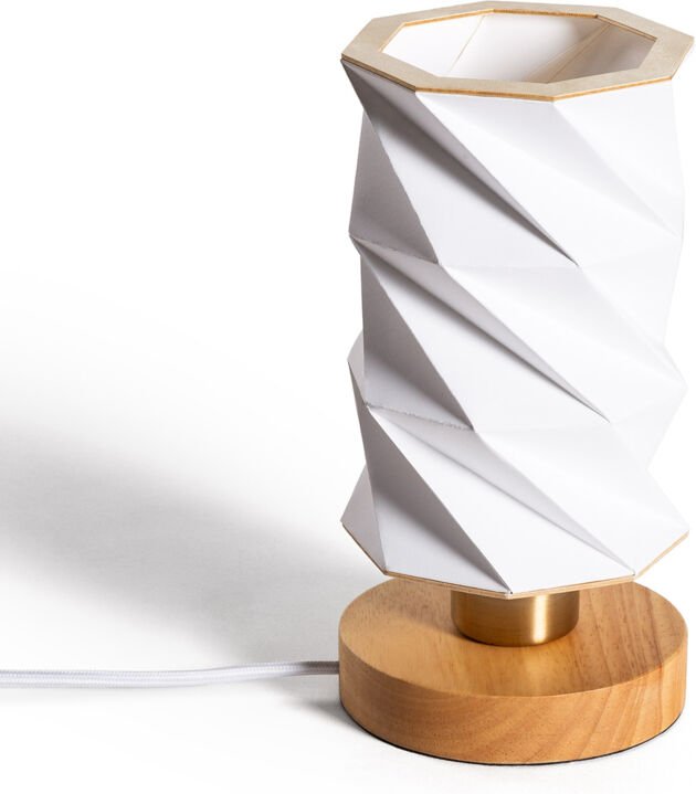 Tischlampe Holz Hiva Weiß