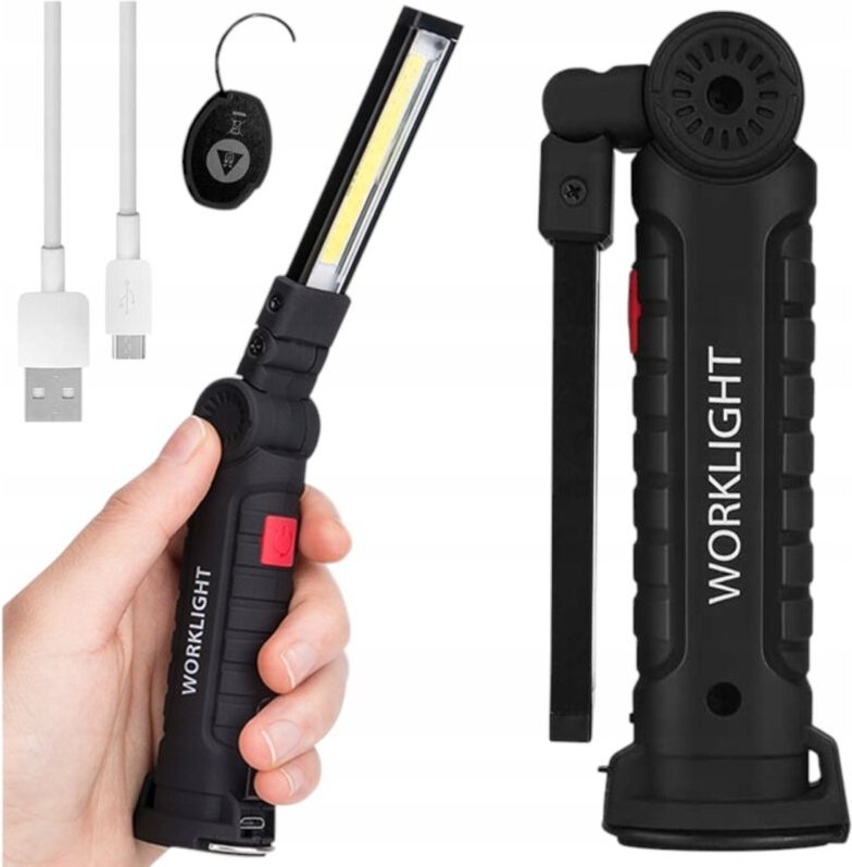 Faltbare Werkstatt Lampe USB LED Taschenlampe Magnet Haken Starke