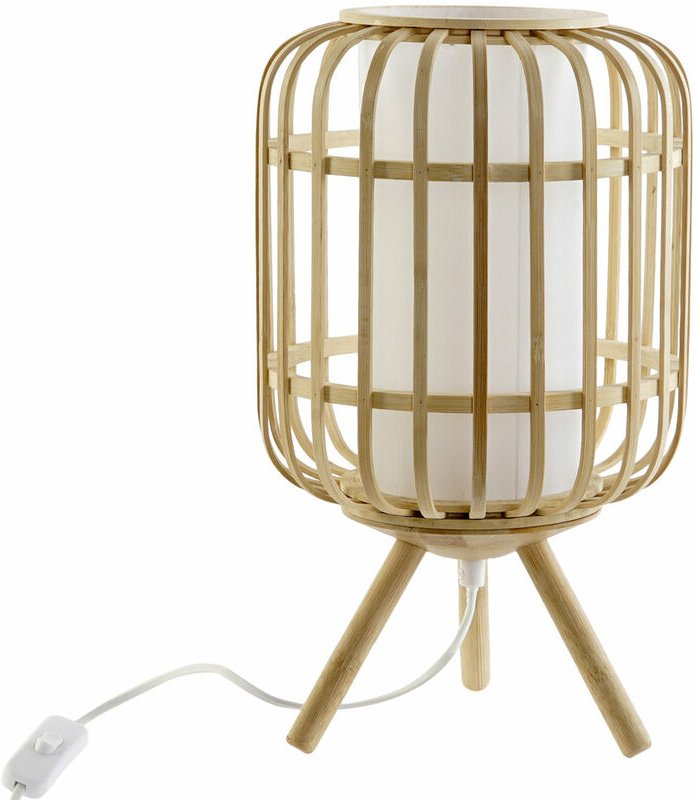 Polyester-bambus-tischlampe 22X22X37 natürlicher polyester-bambus Material Farbe multicolor Familie tischleuchten Detail...