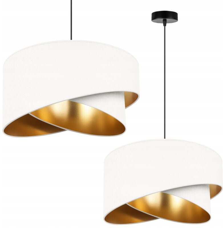 Hängelampe Deckenleuchter Goldener Samt Lampenschirm