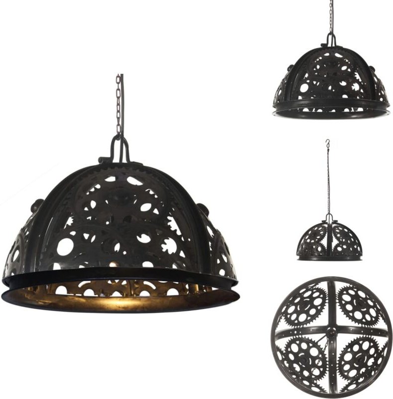 Thumbnail - Vidaxl - Deckenlampe Industriestil Kettenrad-Design 45 cm E27 - Industriel Design - Deckenlampe Schwarz - Metalllampe - ...