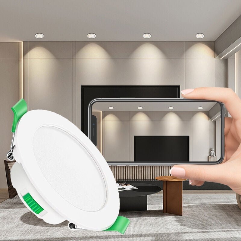 LED Einbaustrahler 230V Dimmbar, 10 × 7W LED Spots 68mm 3000K Warmweiß 4000K Neutralweiß 6000K Kaltweiß, Deckenspots Loc...