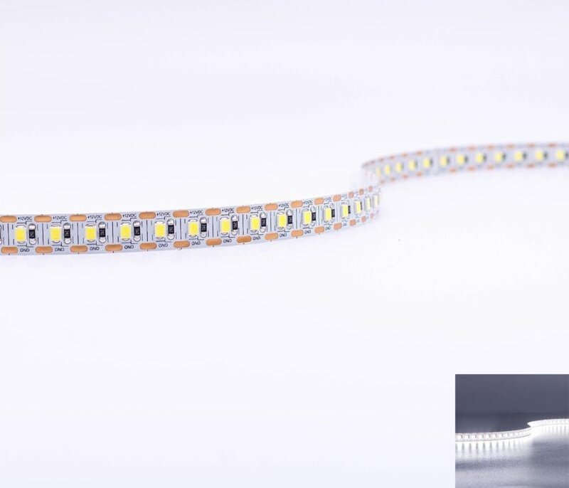 Single Cut 12V LED Streifen 5M 17,7W/m 120LED/m 10mm - Lichtfarbe: Kaltweiß 6000K - Schutzart: IP20