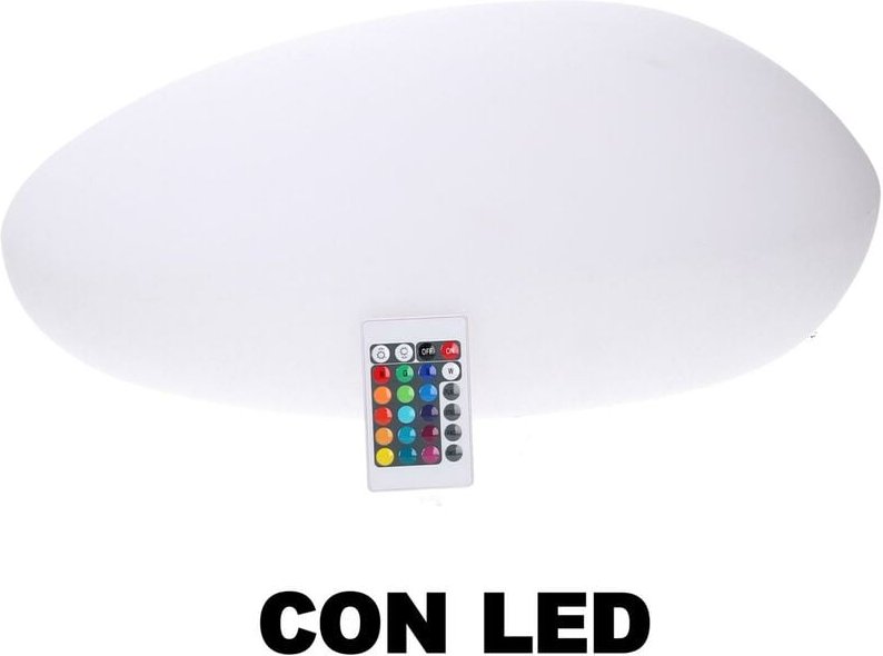 Mehrfarbige wiederaufladbare LED-Lampe aus Kunststoff 40x30h15 cm