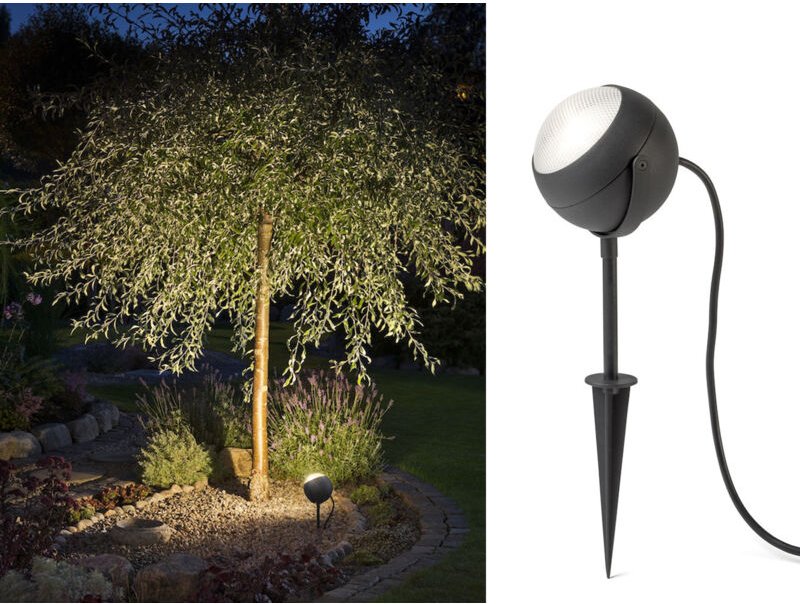 LED-Erdspießstrahler / Gartenstrahler LECCE 40cm Aluminium, schwenkbar, 4W, IP44