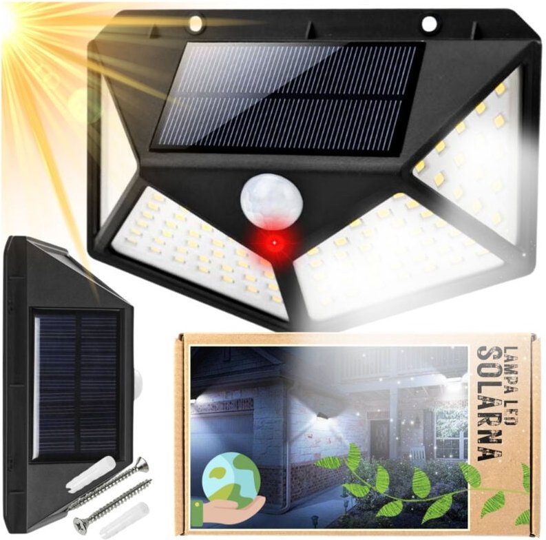 LED Solar Halogen Außen Gartenlampe mit Bewegungsmelder 3 Modi IP65