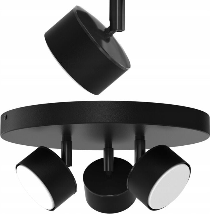 Deckenleuchte Led-Spotlight Schwarz Gx53 Polnisch Moderne Lampe 3-Punkt
