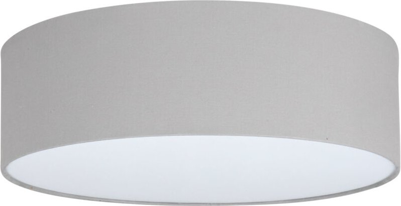 Graue Deckenleuchte 30 cm TONDO Stoffschirm Plexiglas 1xE27