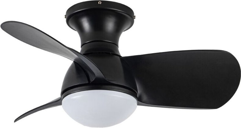 Epona Schwarzer LED-Ventilator 20 w 2000 lm cct Dim