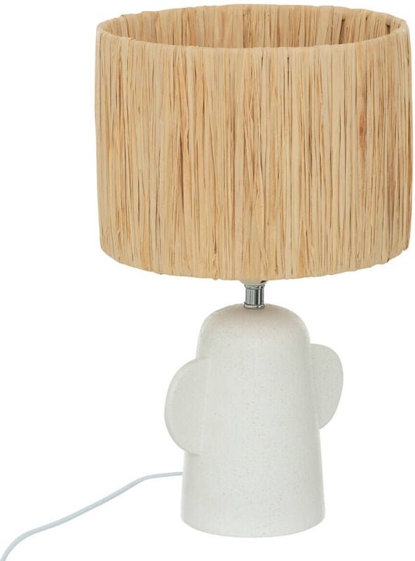 Keramische Tischlampe mit Schirm raia, 42 cm