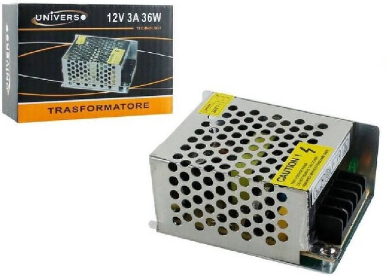 Trade Shop Traesio - Trade Shop - Stabilisiertes Netzteil 12V 3A Schalttransformator Top-Qualität 36W S-3AA -