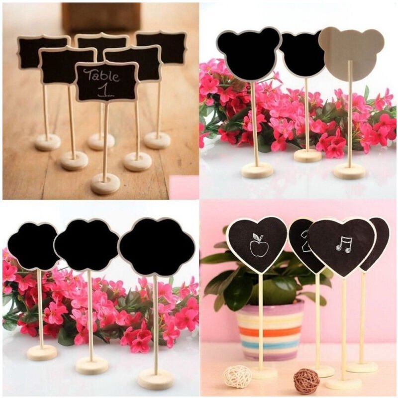 Trade Shop Traesio - Trade Shop - 2 Mini-Kreidetafeln, Tafeln, Platzmarkierungen, Platzmarkierungen, Hochzeitsgeschenke,...