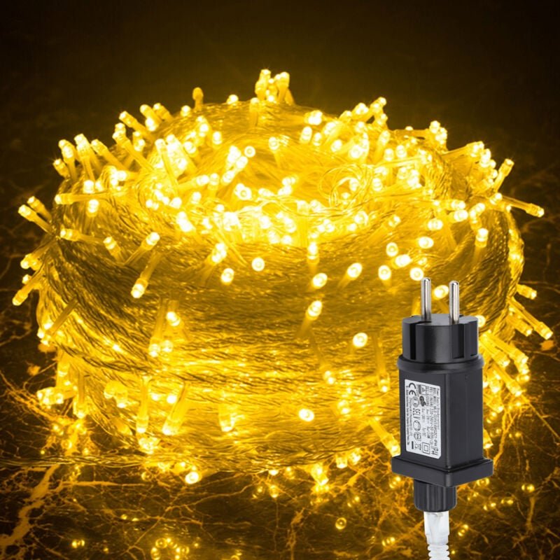 Thumbnail - SWANEW 200M 1000 LED Lichterkette 8 Lichtmodi Wasserdicht Party Garten Strom Beleuchtung Innen Außen Weihnachten Hochzei...