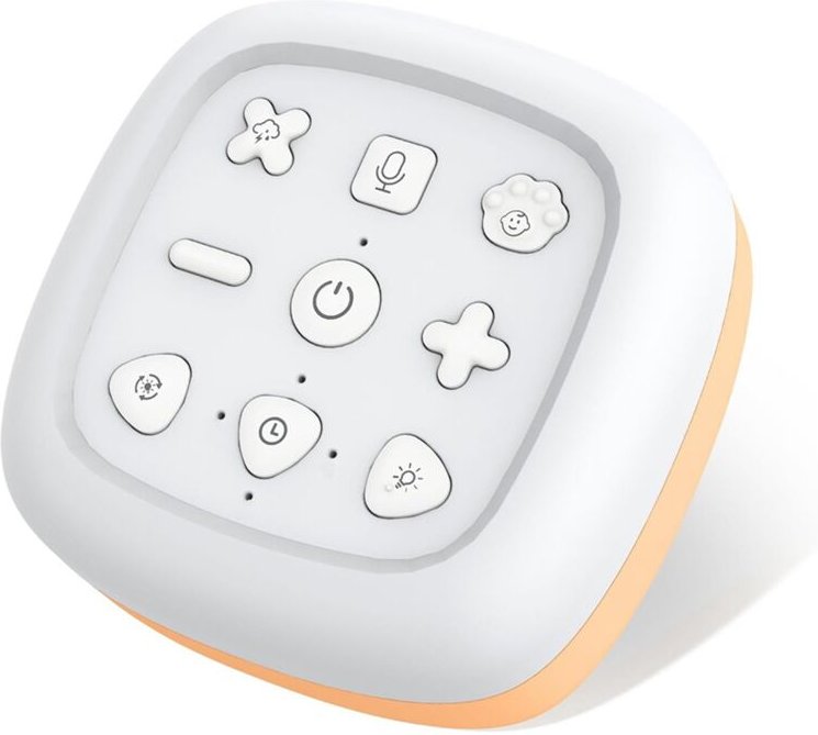 Kabelloses weißes Rauschen, 30 Geräusche, Einschlafhilfe, 7-farbiges Baby-Nachtlicht mit 3-minütiger Aufnahme
