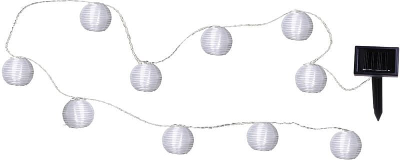 LED-Solarlichterkette 'Ball White',10teilig