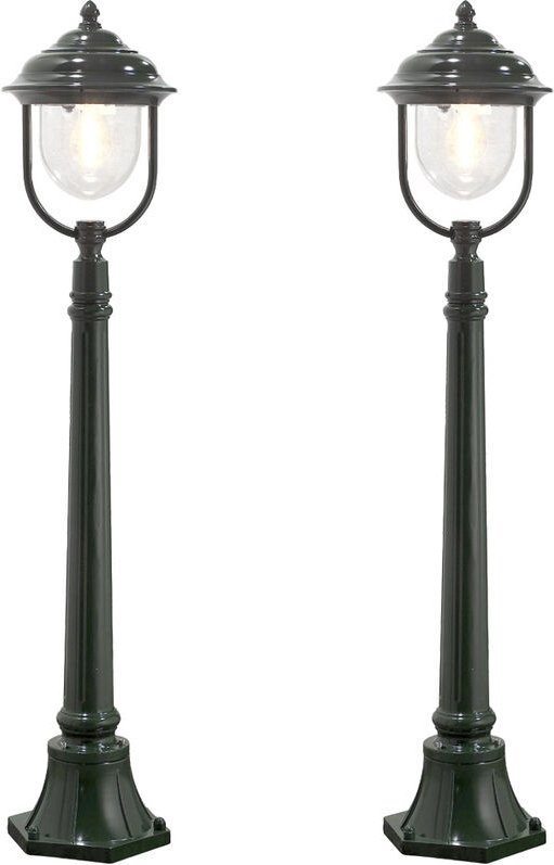 2er-Set grüne Wegeleuchten parma aus Aluminium, E27, IP43, h.: 118 cm