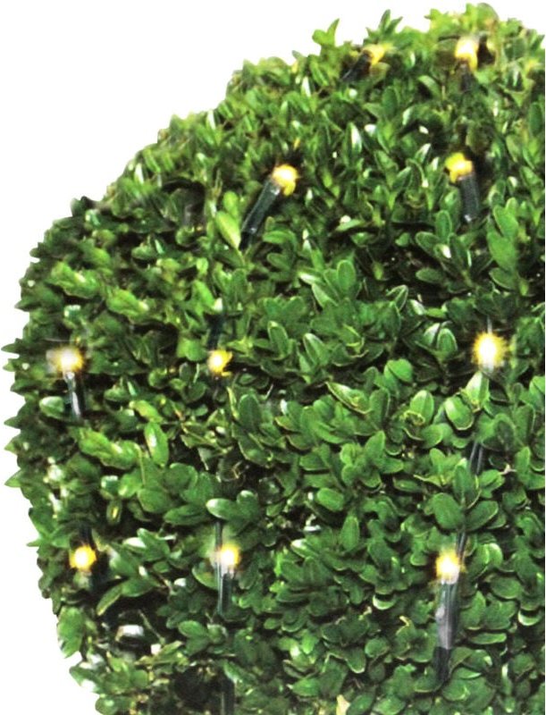 Lichterkette Lichternetz 144 LED warmweiß für Buxbaumbeleuchtung in Kugelform