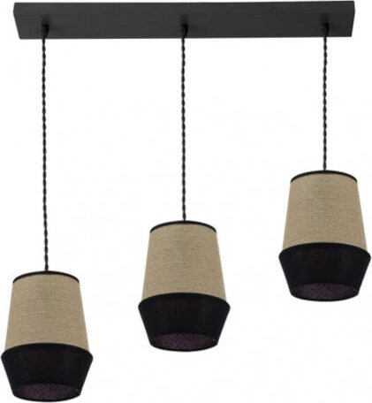 Lineare Lampe 3 Leuchten Glocke Saco/schwarz Dimmbar - Fabrilamp