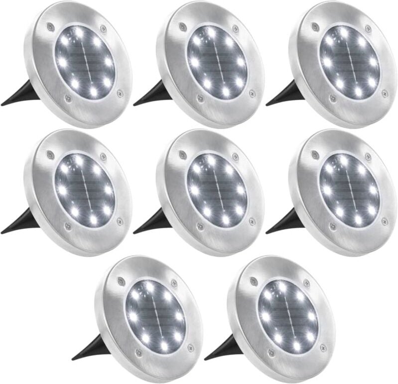 Solar-Bodenleuchten 8 Stk. led Weiß CFW145385
