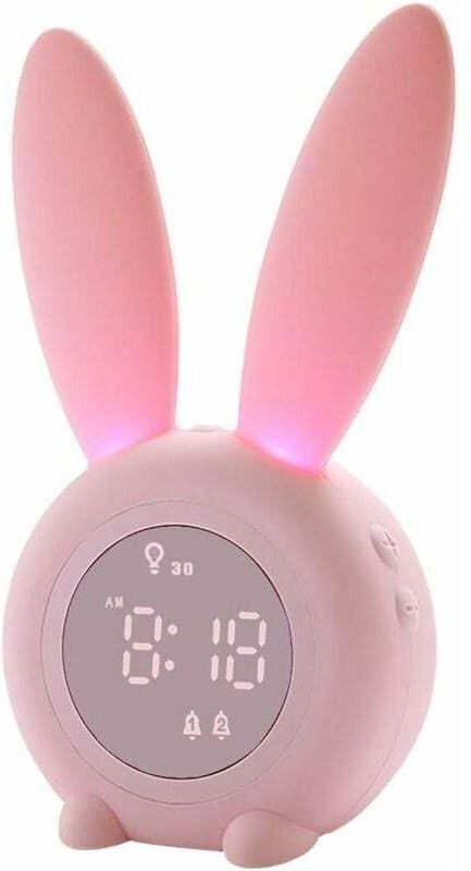 Tigrezy - Kinderwecker, Kinderwecker, Schlafzimmer für Mädchen und Jungen, Nachtlampe für Kinder, 5 Klingeltöne, Touch-S...