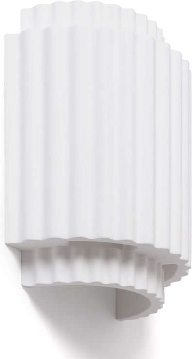 Wandleuchte Gips Double Colum Weiß