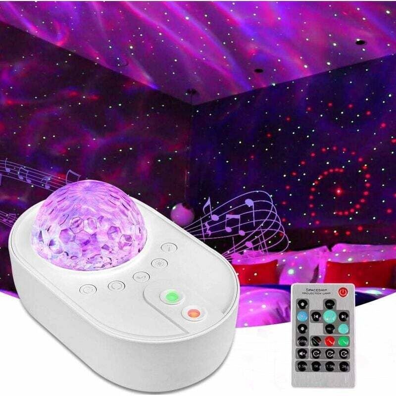 Thumbnail - LED-Sternenhimmel-Projektor-Nachtlicht, Ozeanwellen- und Galaxie-Projektionslampe mit Farblichtern, Bluetooth-Musik und ...