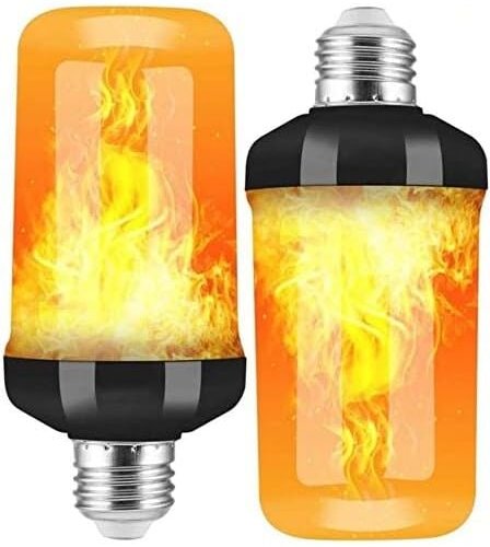 Beijiyi - 2er-Pack Flammenbirne E27 LED-Glühbirnen 4 Modi mit Schwerkraftsensor Flammenglühbirne für Innen-/Außen-/Bar-/...