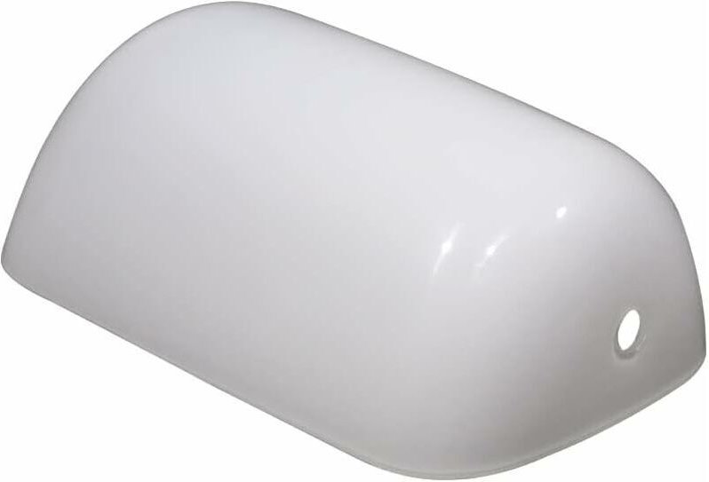 Lampenschirm für Schreibtischlampe, weiß, 22,5 cm, Ersatz-Lampenschirm aus Glas, Lampenschirm aus Glas für Banker-Lampe,...