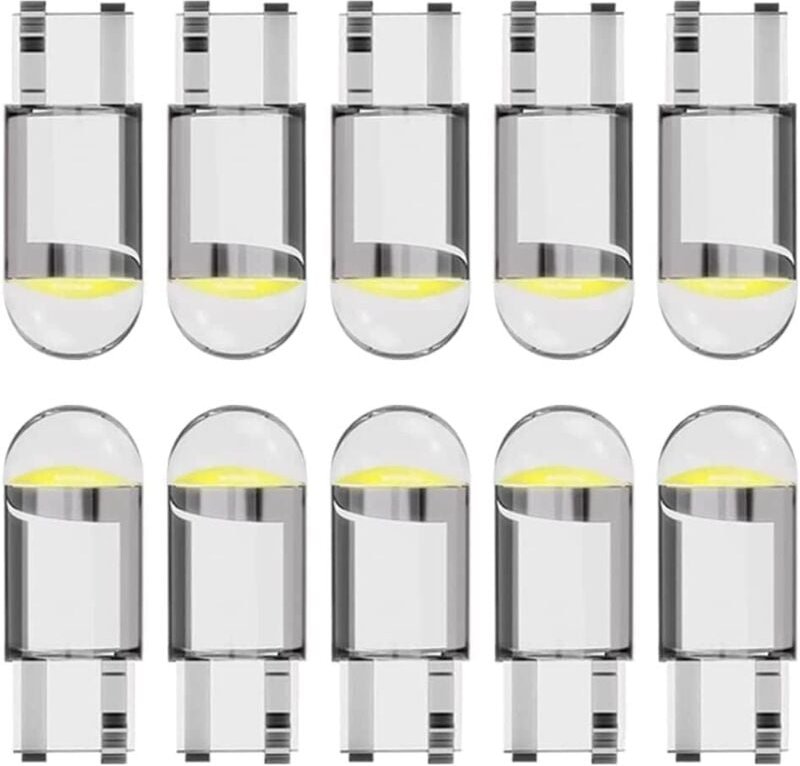 10 Stück T10 W5W LED 194 Autobirne 12 V 6000 K (Weiß) COB-Ersatzbirne, 168 LED-Birne, 2825 T10 LED-Birne W5W, LED-Innenr...