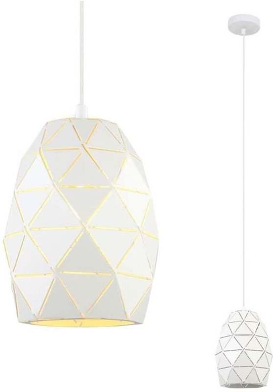 Harley - Moderner hängender Anhänger Weiß 1 Licht, E27 - Italux