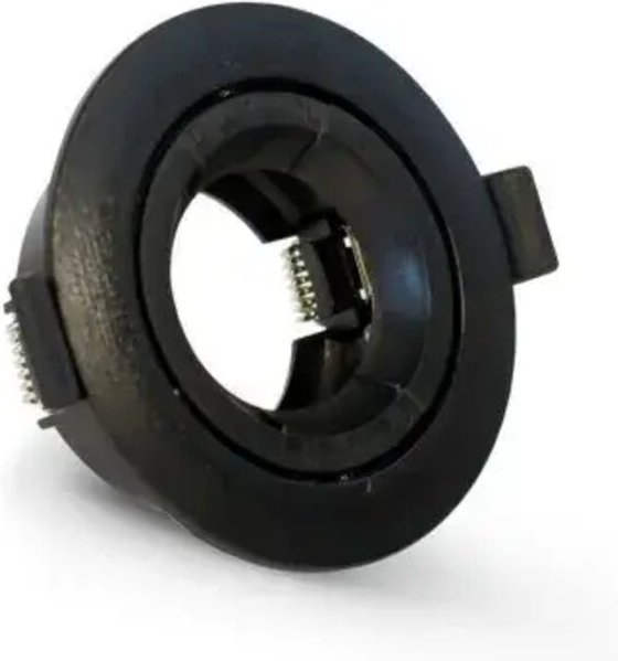 Montagespot-Halterung mit Klemmring, 1/4-Umdrehung, Schwarz - Ø90mm - Bohrungsdurchmesser 70mm