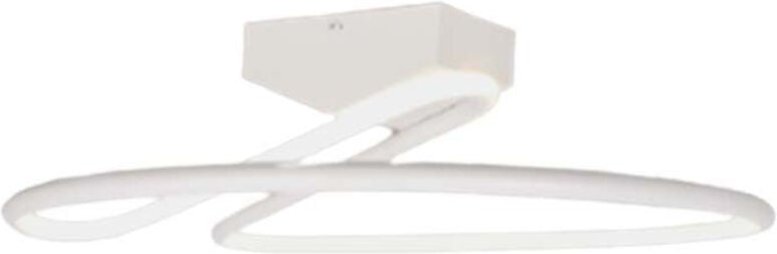 Thumbnail - Led Deckenleuchte Deckenlampe Wohnzimmer Metall Weiß 360 Grad dimmbar d 52 cm