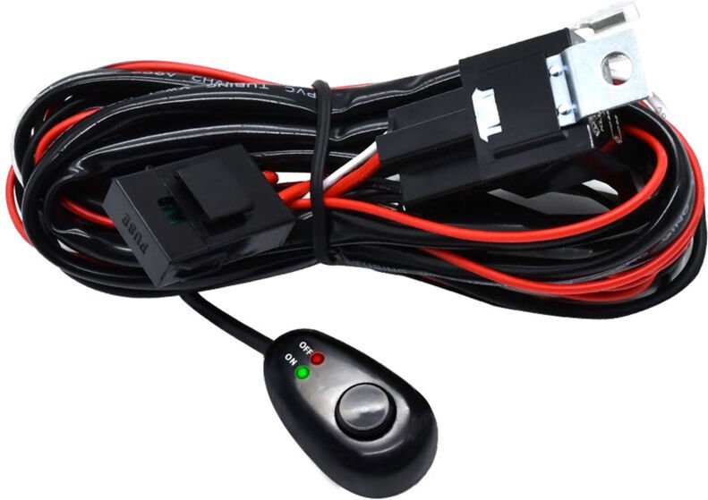 ZJchao 300W Universal Seize AWG LED-Lichtleisten-Kabelbaum-Kit mit 40a Relais für Fahrzeuge ohne Schaltung (Typ 2).