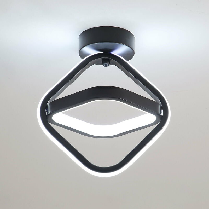 Comely - 21W LED-Deckenlampe, Einfache geometrische Metallleuchte für Wohnzimmer, Schlafzimmer, Flur, Weißes Licht 6000K