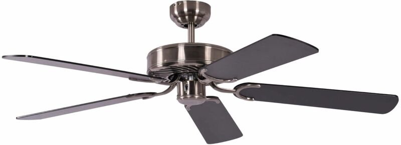 Deckenventilator Potkuri Silber / Schwarz