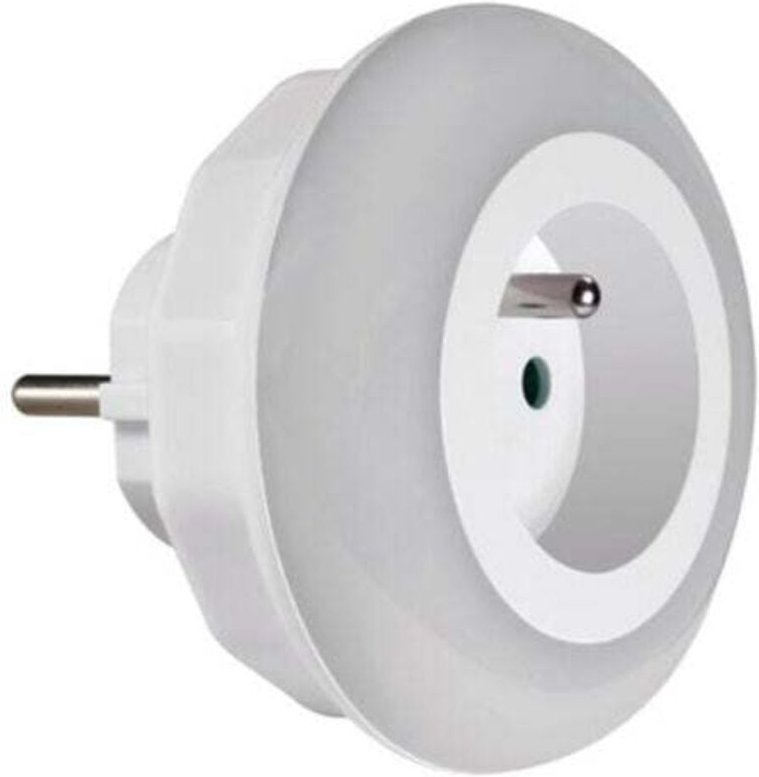 Perel LED-Nachtlicht mit Steckdose und Dämmerungssensor, automatisches Einschalten bei Dunkelheit, Auswahl zwischen drei...