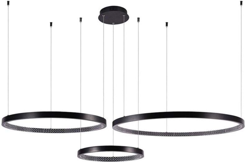 V-tac - Deckenleuchte Deckenlampe Wohnzimmerlampe Metall Schwarz cri über 80 h 80 cm