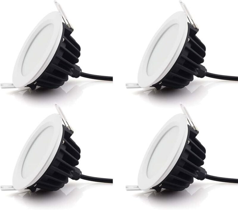 9W LED-Einbauleuchte, Deckeneinbauleuchte - IP65 wasserdicht für Badezimmer und Schlafzimmer, Innen-/Außenbeleuchtung (3...