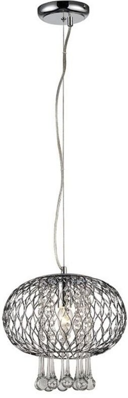 Inspired Diyas - Chelsie - Mittlerer Deckenanhänger 1 Licht poliertes Chrom, klares Glas