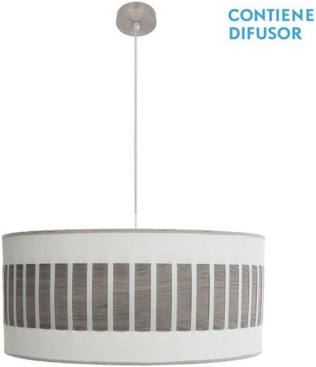 Ivanna hängelampe 3xe27 nickel/weiß-holz grau regx60x60 cm