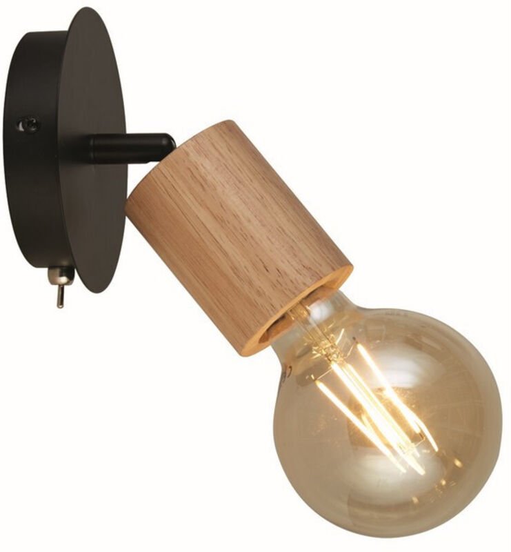 Searchlight - Wandleuchte Wandlampe Stahl Schwenkbar Spotleuchte Schlafzimmerleuchte Schalter