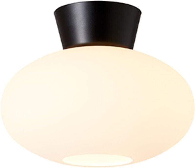 Thumbnail - Belid - Bullo Globe Deckenleuchte Mattschwarz, Opalglas 1x E27