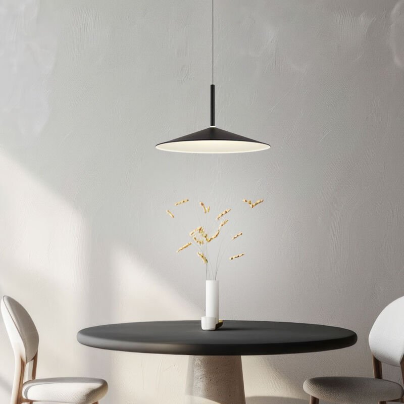 Led Pendelleuchte Hängelampe Höhenverstellbar Esszimmerleuchte hängend schwarz, Metall Acryl, 18W 980Lm neutralweiß, DxH...