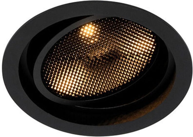 Modernes versenktes Spotschwarz verstellbar - Coop 111 Honey